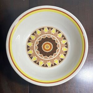 Vintage 1960s Nikko Ironstone Foremost Sunburst 9" Serving Bowl Made in Japan